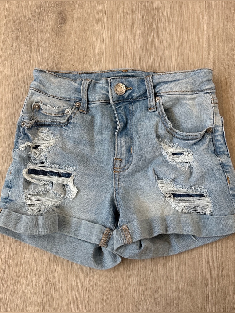 Aeropostale high-rise midi shorts size 0